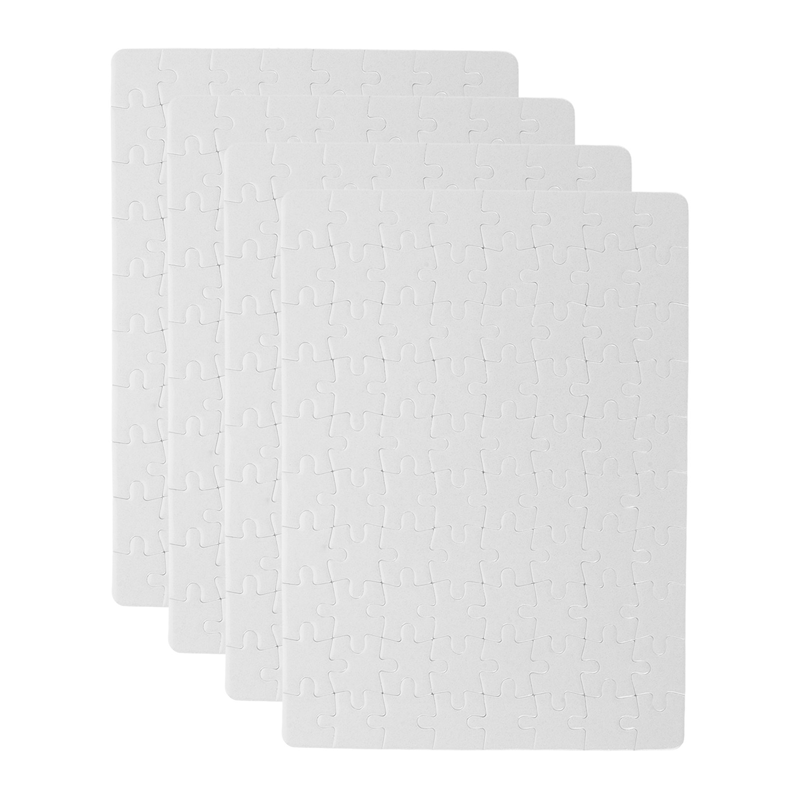 Puzzle Blank White - 4Sheets Blank Puzzle Pieces White Jigsaw