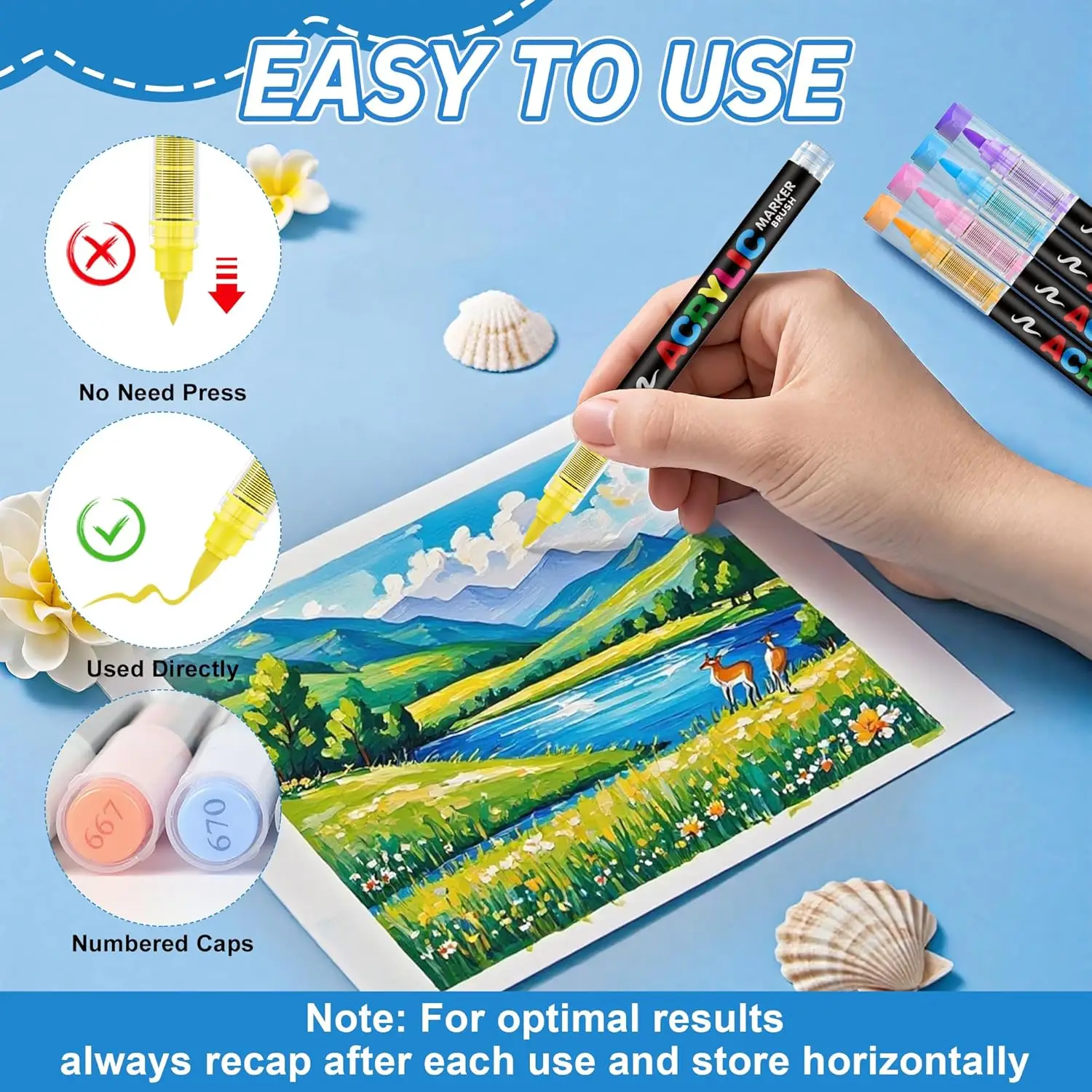 12-240 Colors  Acrylic Paint M - огляд і ціна Copic Marker Classic