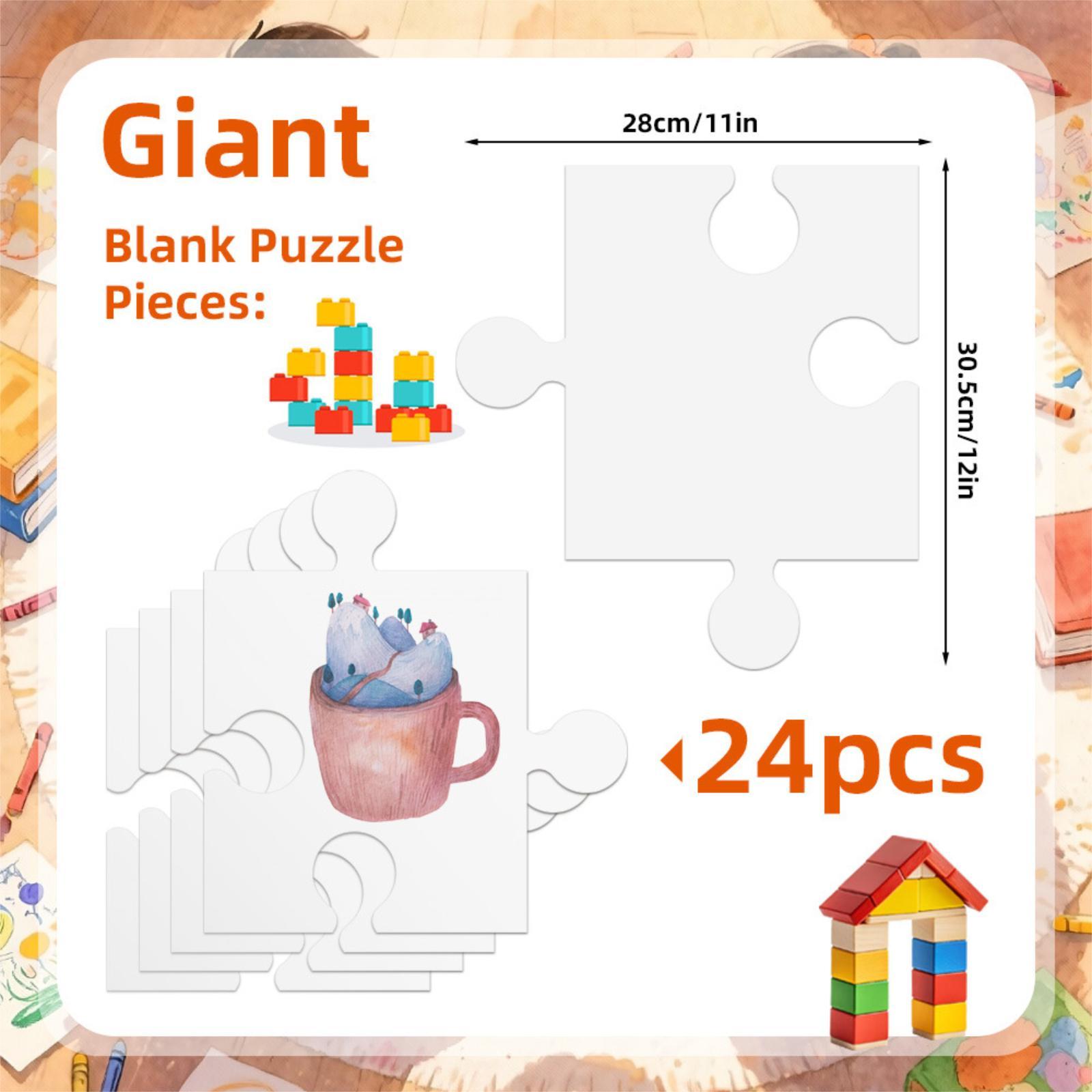 24x White Cardboard Blank Jigs - огляд і ціна Puzzle Blank White