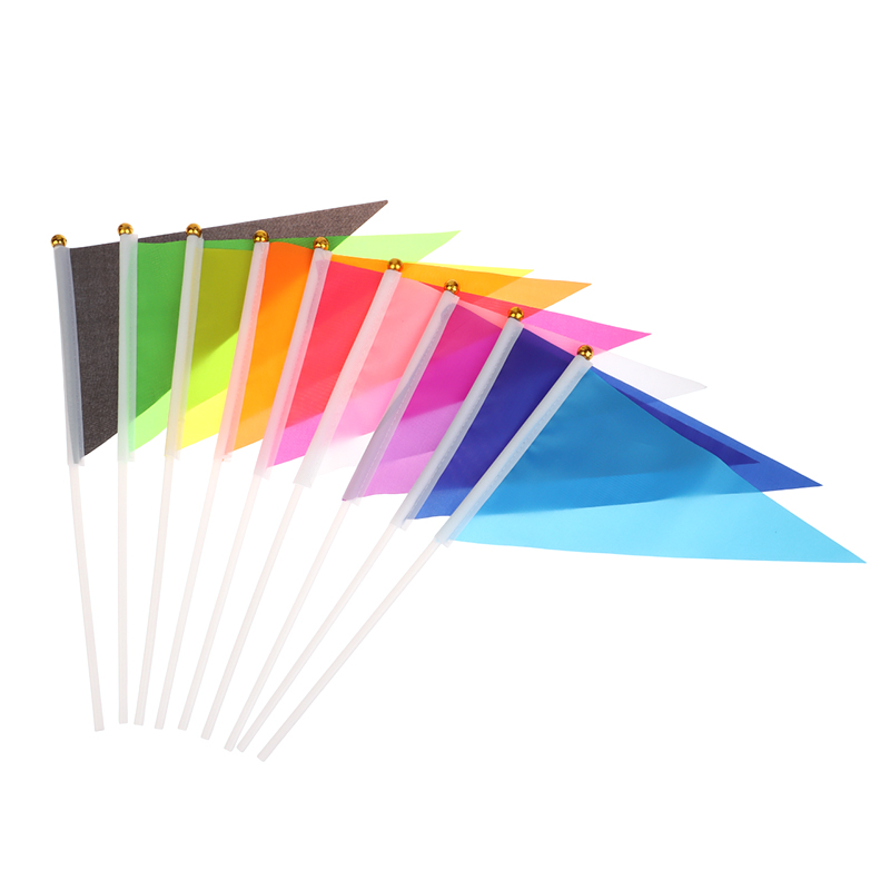 10Pcs Colorful Triangular Flag - огляд і ціна Yard Sign Blank