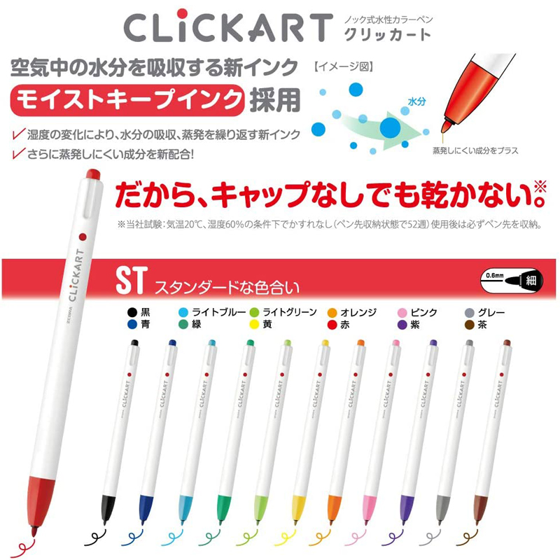 6/12/36/48Colors ZEBRA Clickar - огляд і ціна Zebra Pen Sarasa