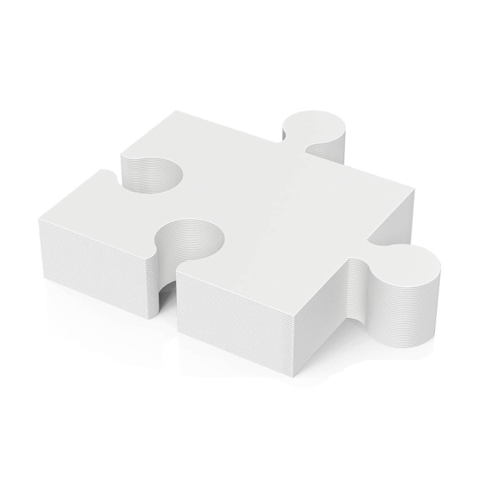 30 Pieces Blank Puzzle Pieces  - огляд і ціна Puzzle Blank White