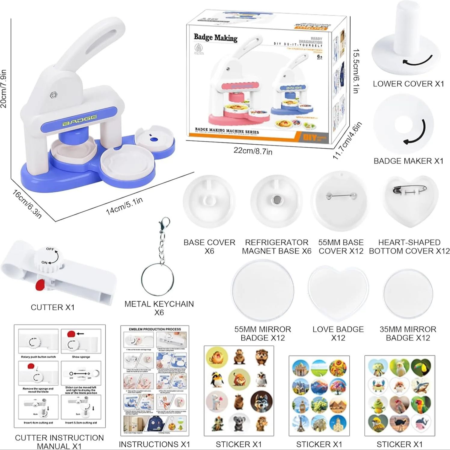 DIY Badge Making Machine, Butt - огляд і ціна Button Badge Blank